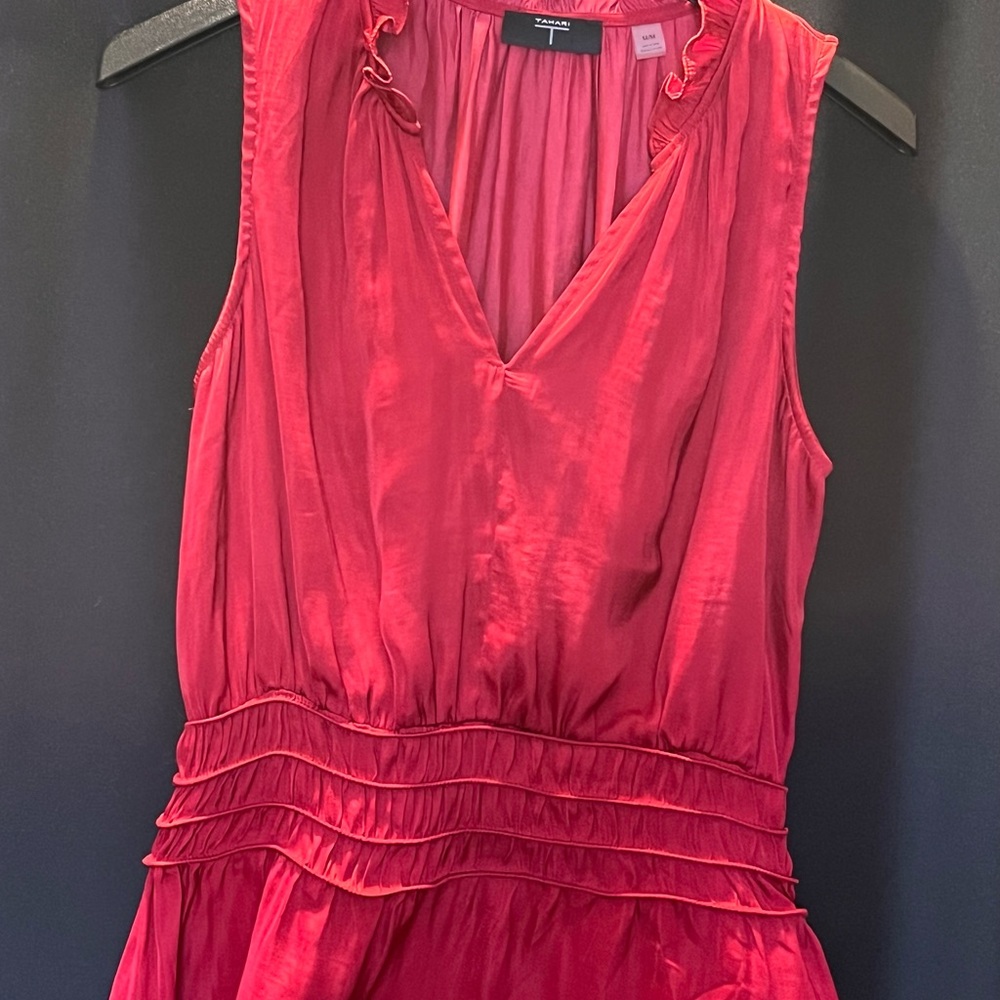 Maggy London Red Sleeveless Blouse